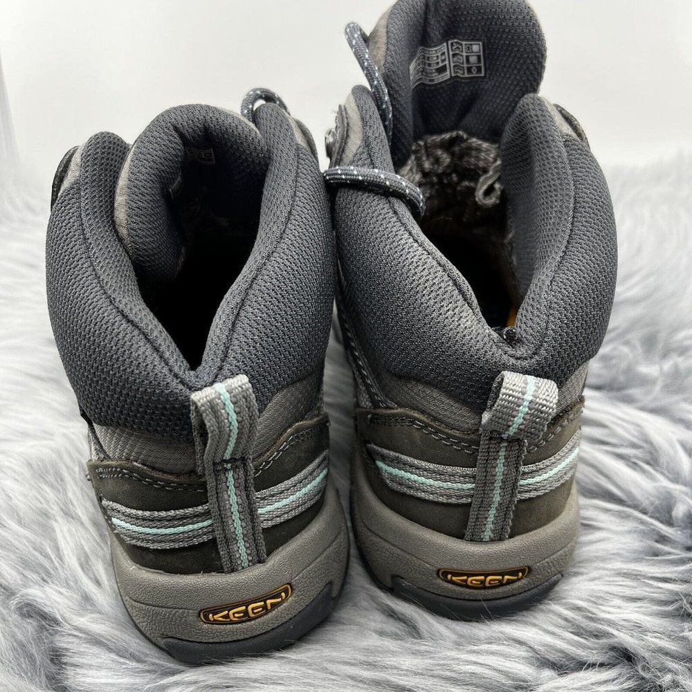 KEEN Women's Steens Mid Height Leather Waterproof Hiking Boots Gray Size 6 NEW - Picture 4 of 7